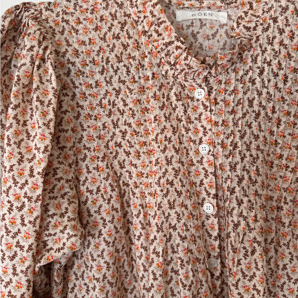 Doen Long Sleeve Dress in Cream Floral - Picture 4 of 8